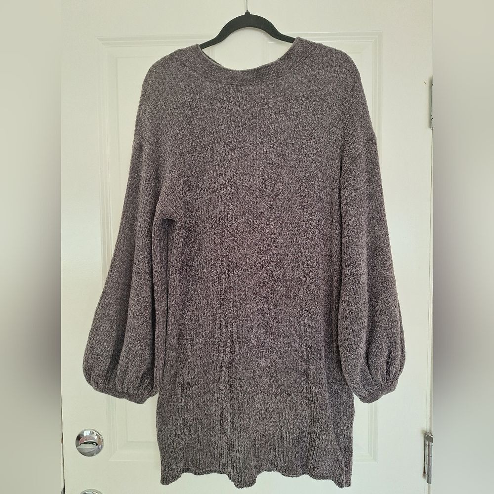 Something Navy Womens Gray Long‎ Sleeve Dress Size S